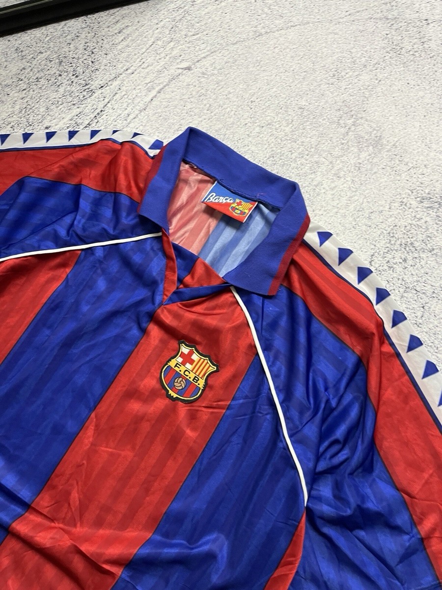 90s soccer サッカー tee ユーロ フットボール ビンテージ レトロ Vintage Barcelona 90's Home Retro Soccer Jersey Koeman #4