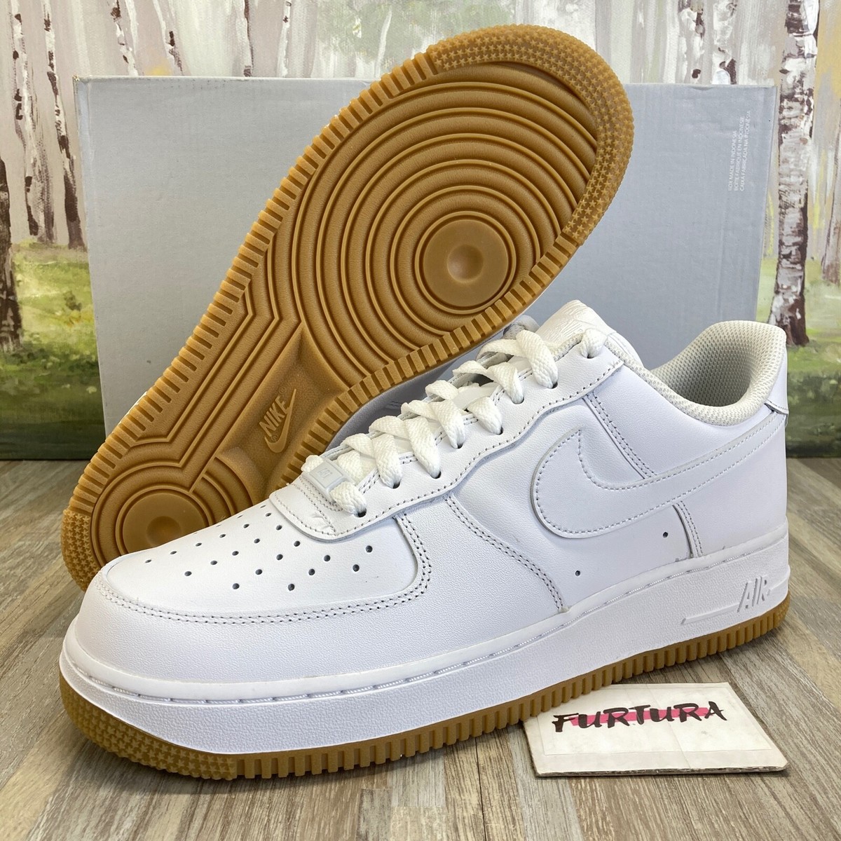 Nike Air Force 1 '07 White Gum Brown Bottom DJ2739-100 Mens New