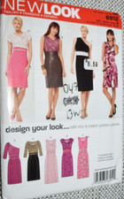 New Look 6912 Pattern Misses Fitted Cocktail Dresses Sz 4-6-8-10-12-14-16 Uncut