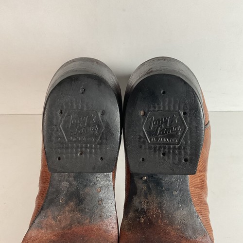 Vintage 1960s Tony Lama Teju Lizard Cowgirl Boots 7.5 A Gold Label - Picture 12 of 22