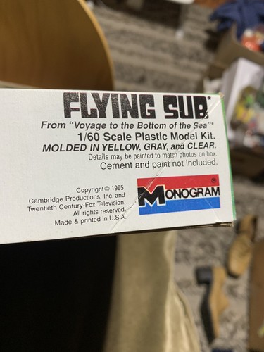 Monogram 1/60 Voyage to the Bottom of the Sea Flying Submarine Kit #6011/ Unused - Picture 4 of 6