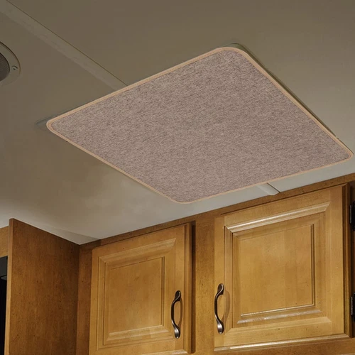 RV Roof Vent Skylight Insulator Window Cover, Sun Blackout Fabric for brown