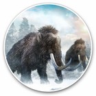 2 x Vinyl Stickers 30cm - Extinct Woolly Mammoth Winter Cool Gift #16002