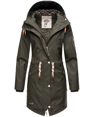 Navahoo Damen Regen Jacke Mantel Parka Wasserdicht Funktionsjacke B919 NEU