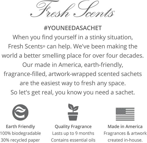 Fresh Scents Lavender Scented Sachet Pack - 6 Long-Lasting Air Fresheners - Picture 8 of 12
