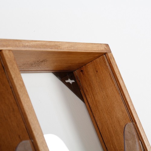 Brochure Display Stand Wall Mounting Double Sided Wooden Magazine Rack Holder - Imagen 31 de 75