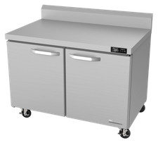 Blue Air BLUF48-WT-HC Two Door Commercial 48" Undercounter Worktop Freezer,