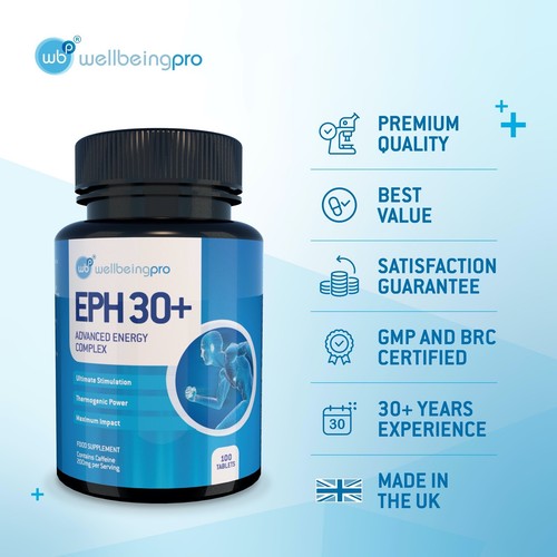 WBP Eph30+ Pre-Workout Energy Boost Weightloss Fat Burner Tablets Ephedrine Free - Picture 60 of 63