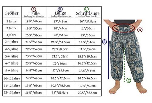 Lofbaz Children Hippie Thai Harem Aladdin Pirate Kids Pants Bohemian Baggy - 2T - Picture 2 of 3