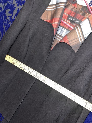 Perceptions New York Blazer Womens Size 12 Black (W)q4 - Foto 3 di 3