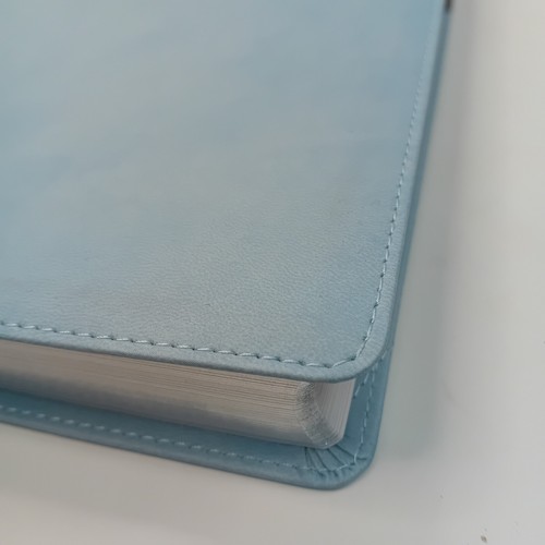 Kjv Holy Bible Thinline Large Print Reference Chocolate Blue Imitation Leather - Imagen 11 de 24