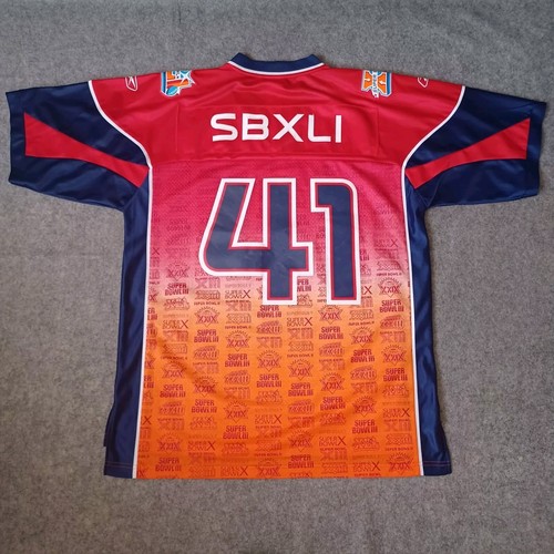 Vintage Reebok Super Bowl XLI Jersey #41 Mens Large Multi Color Limited Edition - Picture 17 of 17
