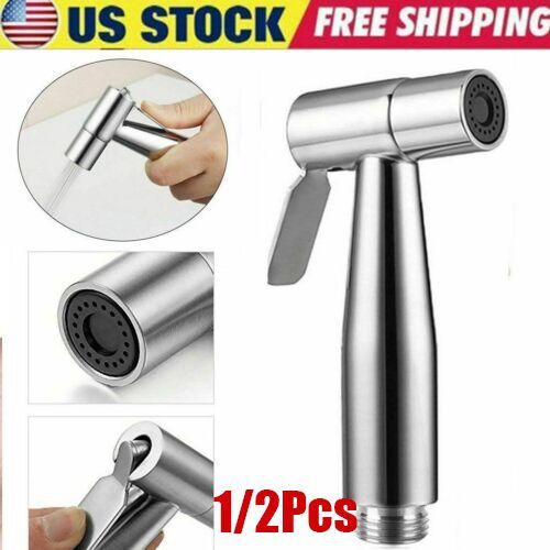 US Stainless Steel Handheld Bidet Spray Shower Head Toilet Washing Shower Head