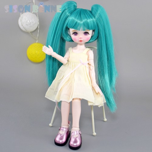 SISON BENNE Mode gerade mit 2 Pferdeschwanz Haar BJD Puppe 1/6 Mädchen Puppe - Bild 12 von 23