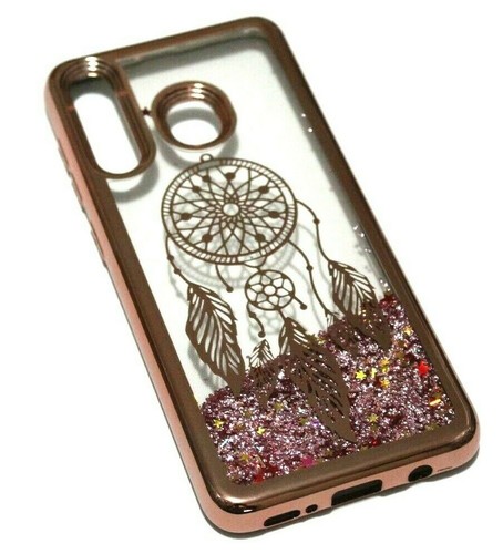 Funda protectora con brillo móvil líquido cromado líquido dorado rosa para Samsung Galaxy A20/A50 - Imagen 17 de 27