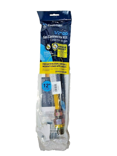 Eastman 1/2" OD-12 Inch Length Gas Connector Kit 20YE51V012B
