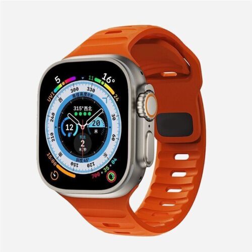 For Apple Watch Series Ultra 2 10 9 8 7 6 iWatch 49mm Silicone Sport Band Strap - Picture 26 of 47