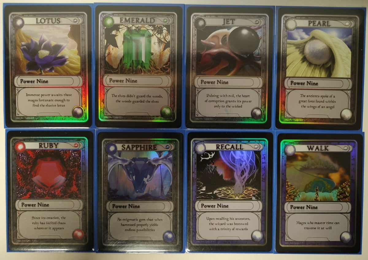 BLACK LOTUS POWER 9 NINE TOKENS GAMINGETC (8) FOIL LOT MAGIC THE