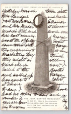 POSTCARD JOHN MOTON MONUMENT IN OLD ST. PAULS CHURCH YARD CHESTER PA  - 1904