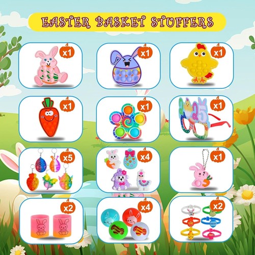 600 Pcs Easter Basket Stuffers for Kids Party Favors,Easter Fillers,Fidget Toys, - Picture 2 of 5
