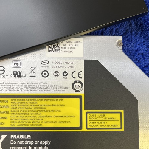 GENUINE Dell PD02S External DVD-RW Optical Drive (MU10N) w/ eSATA Cable & Case - Afbeelding 5 van 6