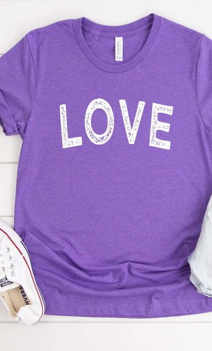 Distressed Love Graphic Tee T-Shirt - Picture 14 of 31