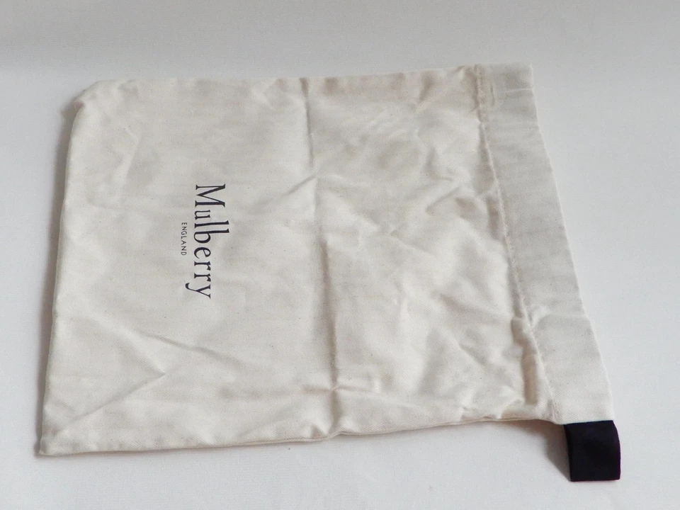 Mulberry Medium Dustbag New Style Stripes Cream & Black Drawstring - Image 3 of 4