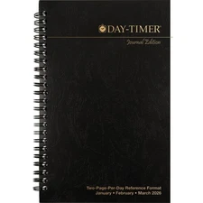 Day-Timer Jan-Dec 2026 2-Pg-Day Planner Journal, Spiral, 5-1/2" x 8-1/2", Xtras
