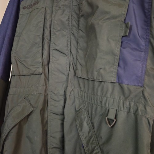 Herren Vintage 90er Columbia Jacke West Ridge verstaubare Kapuze grün dunkelblau - Bild 10 von 24