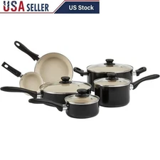 Non-Stick Ceramic Cookware Set 11-Piece Dishwasher Safe Easy Clean Durable New