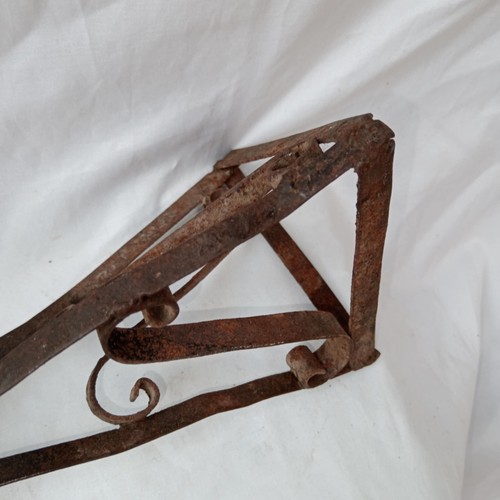 ANTIQUE IRON CANDLE HOLDER LOUVER LIGHT OR CHANDELIER N2 - Picture 9 of 16