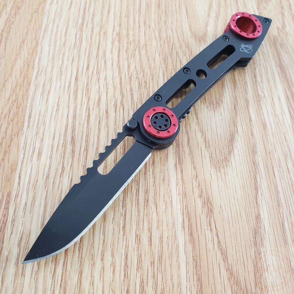 Cuchillo Plegable Mantis Monacoe Framelock BG42 Hoja de Acero 420HC Mango de Acero Foto 2 de 4