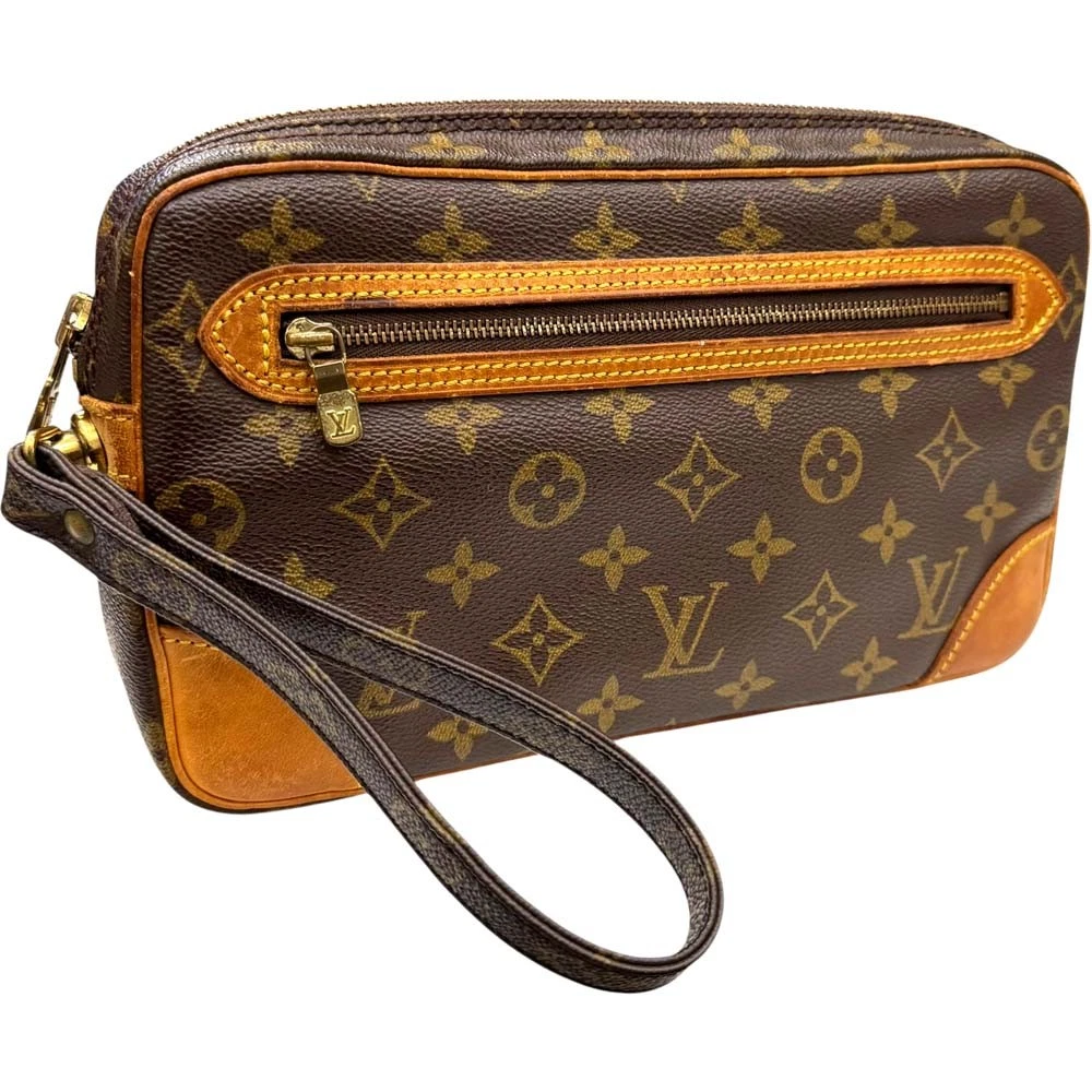 Vuitton — Louis Vuitton GM Marlul Dragon GM M51825 Canvas Brown Clutch Bag #KNB1886