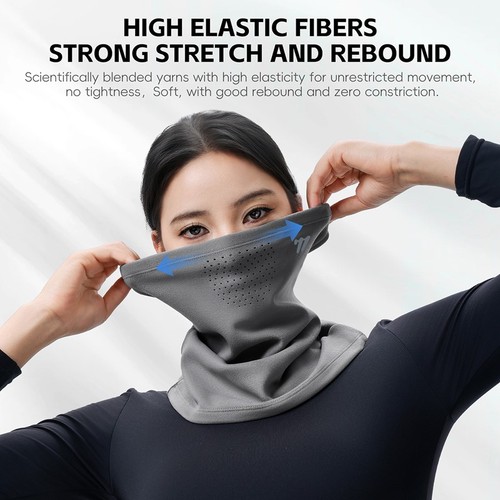 WEST BIKING Winter Face Mask Warm Ear-hanging Sports Neck Warmer Scarf Grey - Picture 16 of 21