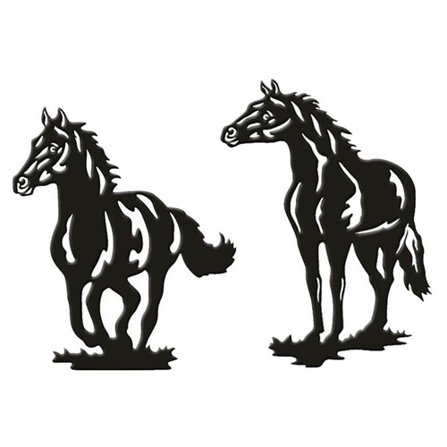 3x Horse Metal Wall Art Hanging for Indoor Outdoor Bathroom Decoration - Bild 3 von 7