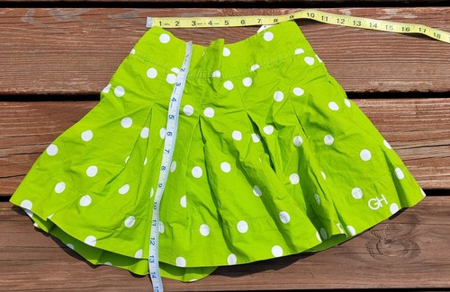 Gilly Hicks Hollister Girls Skirt XS skirt Green Polka Dot Elastic waist Xs - Picture 2 of 3