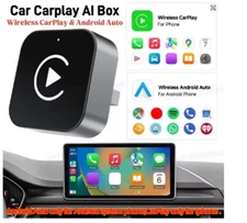 2-in-1 Wireless CarPlay & Android Auto Adapter Wired to Wireless Plug & Play