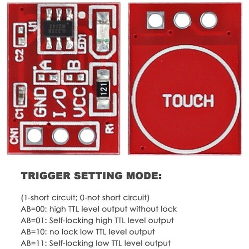 50pcs Ttp223 Touch Button Switch with Self Locking Feature Reliable Performance - Photo 4/9