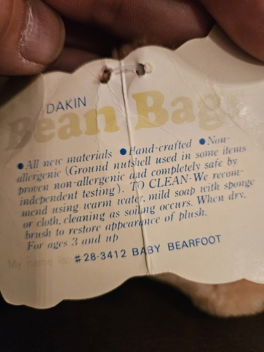 "Juguete de peluche vintage 1975 Dakin Golden Bear 10"" para niños Lil Golden Bear usado en excelente estado" - Imagen 10 de 11
