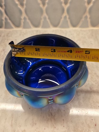 Fenton Glas Favrene Schale Landmark Collection 2005 Kobalt irisierend Melone - Bild 20 von 23