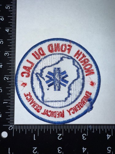 North Fond Du Lac Servicio Médico de Emergencia EMS Parche de Incendio Wisconsin WI Obsoleto - Imagen 2 de 2