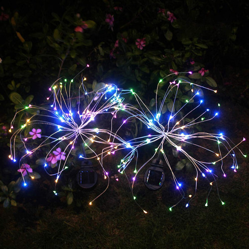 Christmas Outdoor Solar Garden Lights,105 LED Solar Powered Decorative Stake ...