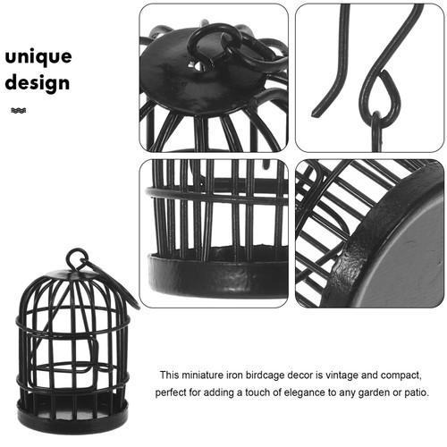 Bird Cage Ornaments Vintage Decor Decorative Mini Birdcage Model - Picture 7 of 12