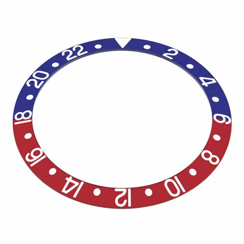 Bezel Insert For Sapphire Model Rolex GMT Master II 16713, 16718 Blue/RE - Picture 3 of 3