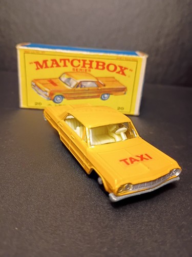 Matchbox #20C Chevrolet Impala Taxi Cab 1965 VN/MINT In  Original E4 Box - Picture 4 of 14