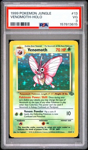 Venomoth (Unlimited) graded PSA 3 for sale on eBay