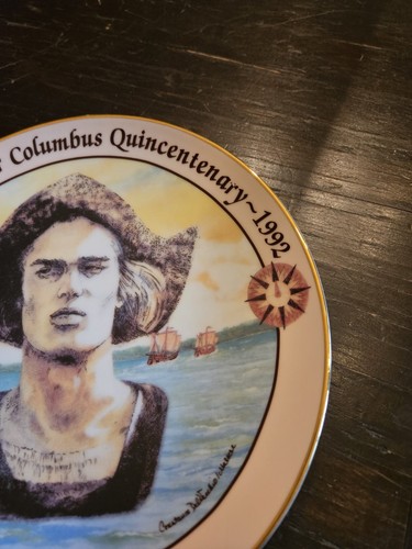 Age Of Discovery Christopher Columbus 1492- 1992 Porcelain Plate 1st Edition - Picture 3 of 9