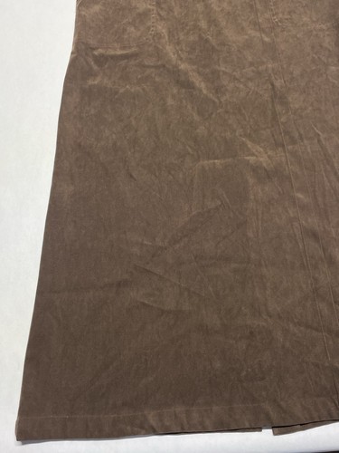 VTG Chocolate Brown Vegan Suede Buckle Jumper Midi Dress Size M Retro Fall Y2K - Picture 10 of 24