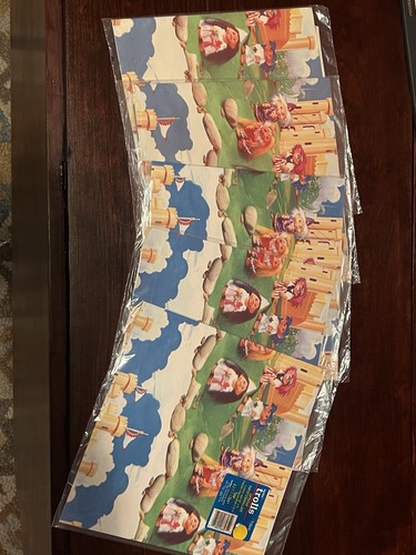 5 Packs Vintage 1992 Artfaire Norfin Trolls Birthday Gift Wrap New Old Stock NOS - Picture 2 of 5