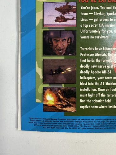 Eternal Champions: Challenge From the Dark Side (Sega CD, 1994) Manual and Reg. - Picture 13 of 16